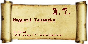 Magyari Tavaszka névjegykártya